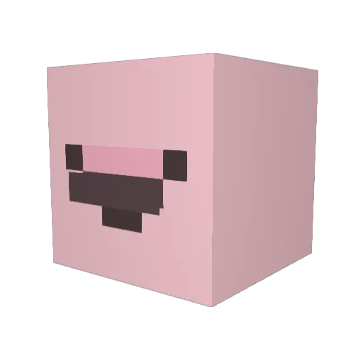 kaywastaken Minecraft avatar head, 3D render