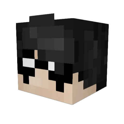 kayyblck Minecraft avatar head, 3D render