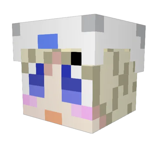 kaz2n Minecraft avatar head, 3D render