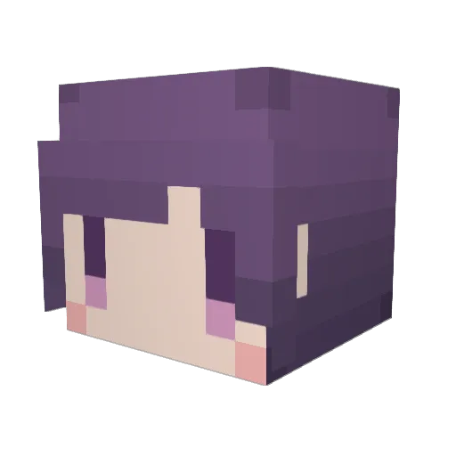 kazane777 Minecraft avatar head, 3D render