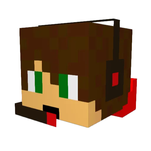 kaze0408 Minecraft avatar head, 3D render