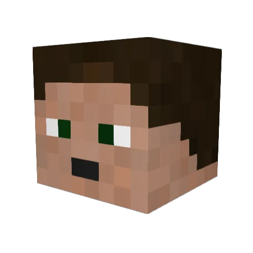 kaze256 Minecraft avatar head, 3D render