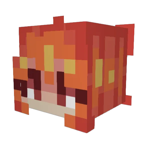 kazeeks Minecraft avatar head, 3D render