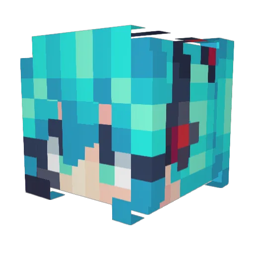 kazehayatatsumi Minecraft avatar head, 3D render