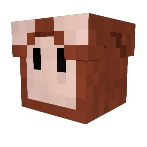 kazenoko Minecraft avatar head, 3D render