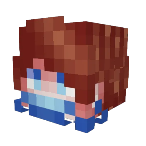 kazixx Minecraft avatar head, 3D render