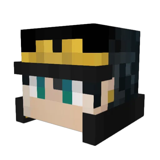 kazoober Minecraft avatar head, 3D render
