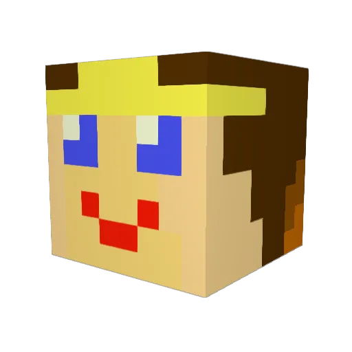 kazpettrav Minecraft avatar head, 3D render