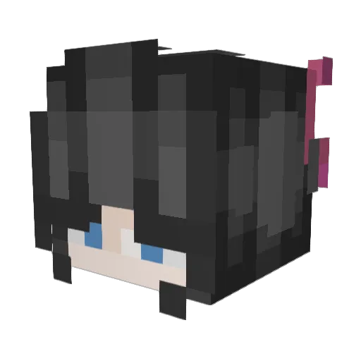 kazsuha Minecraft avatar head, 3D render