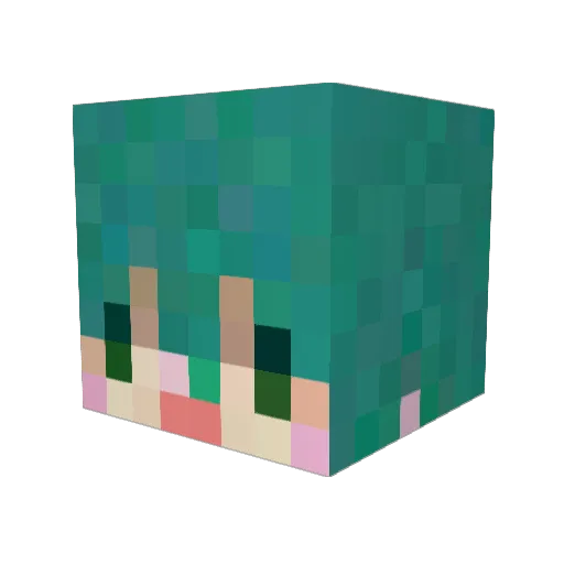 kazu00105 Minecraft avatar head, 3D render