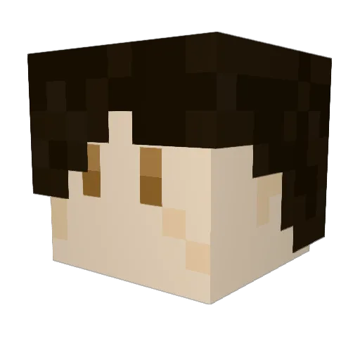 kazu105 Minecraft avatar head, 3D render