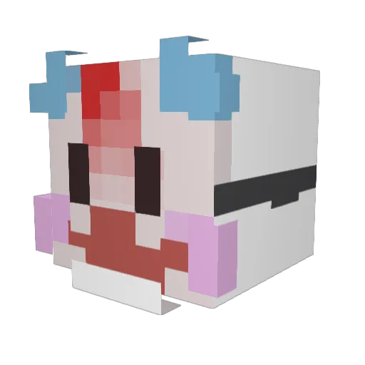 kazu2525 Minecraft avatar head, 3D render