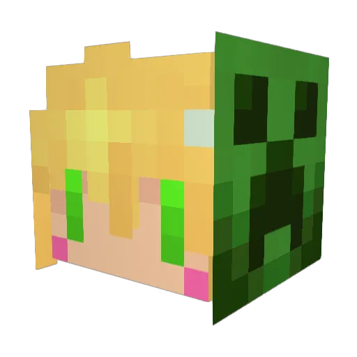 kazu324 Minecraft avatar head, 3D render
