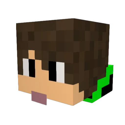 kazu626 Minecraft avatar head, 3D render