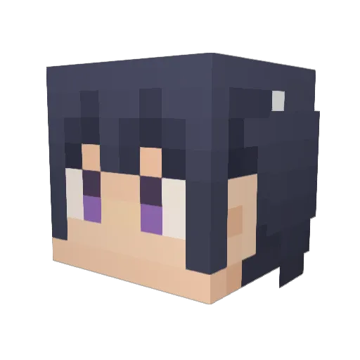 kazu_2016 Minecraft avatar head, 3D render