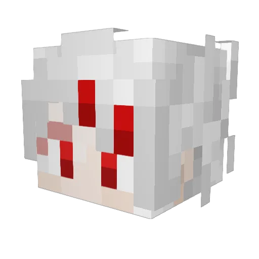 kazu_amber Minecraft avatar head, 3D render