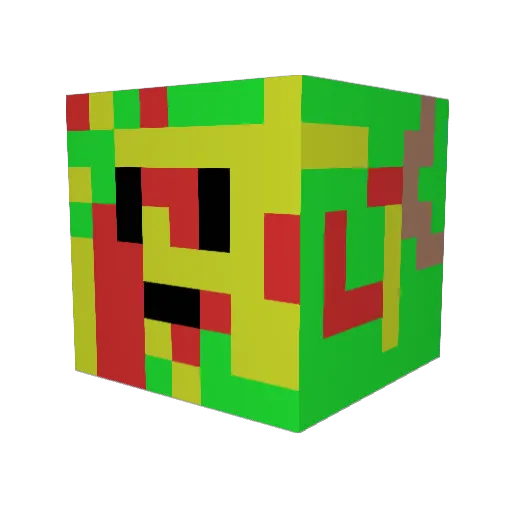 kazu_apl Minecraft avatar head, 3D render