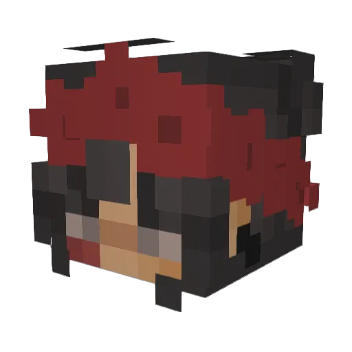 kazually Minecraft avatar head, 3D render