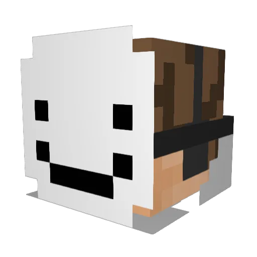 kazuexe Minecraft avatar head, 3D render