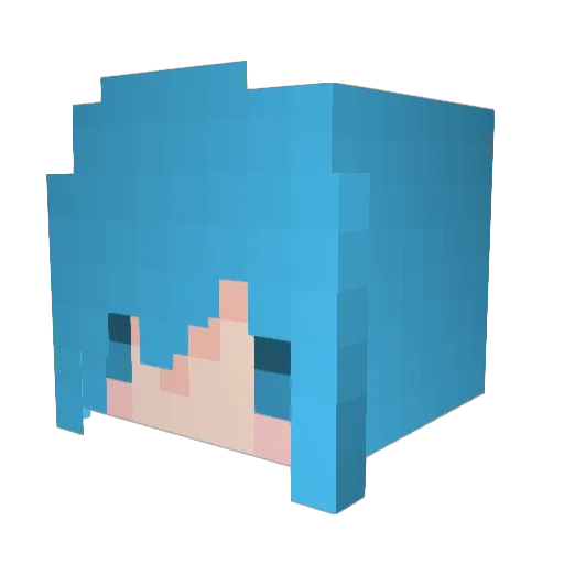 kazufn98 Minecraft avatar head, 3D render