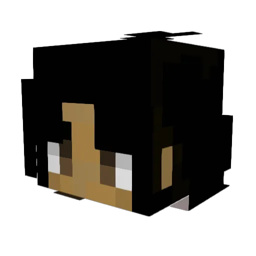 kazuhearts Minecraft avatar head, 3D render