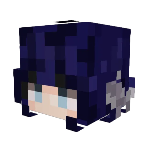 kazuhq Minecraft avatar head, 3D render