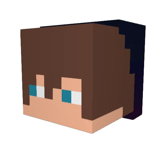 kazuki47 Minecraft avatar head, 3D render