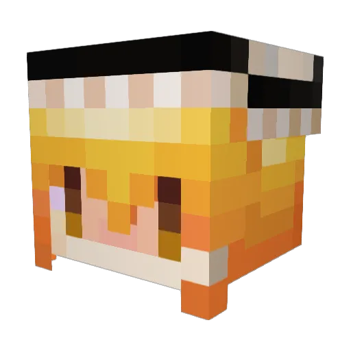 kazulun Minecraft avatar head, 3D render
