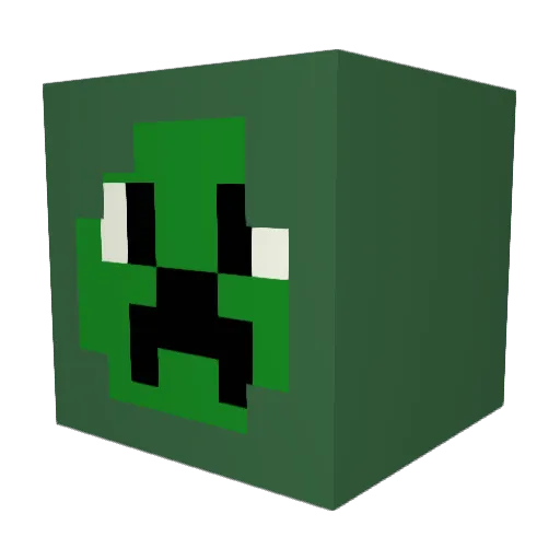 kazuon Minecraft avatar head, 3D render