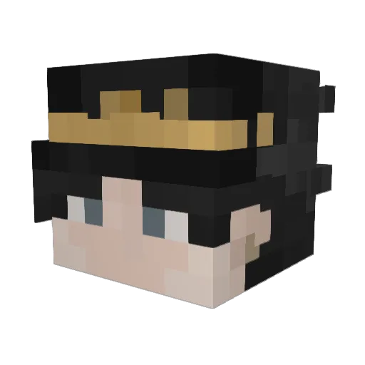 kazupisu Minecraft avatar head, 3D render