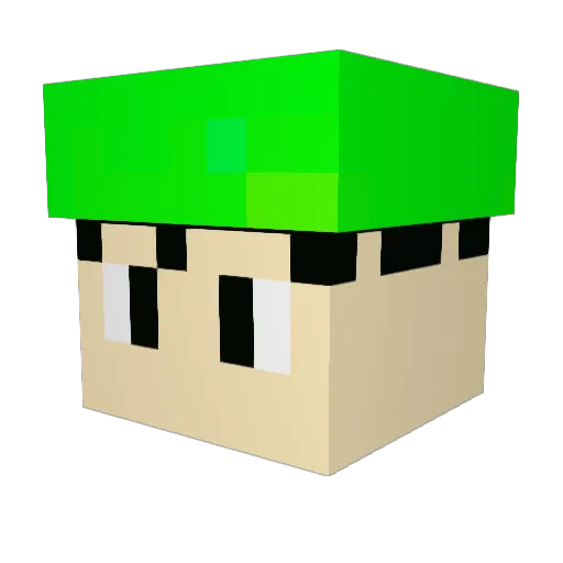 kazureon Minecraft avatar head, 3D render