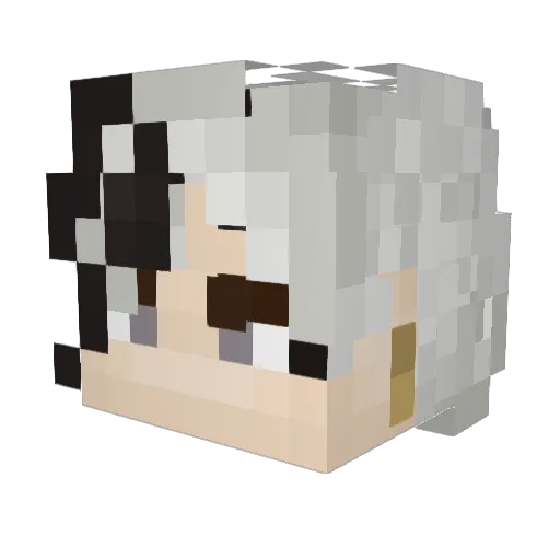 kazuuuhaaa Minecraft avatar head, 3D render