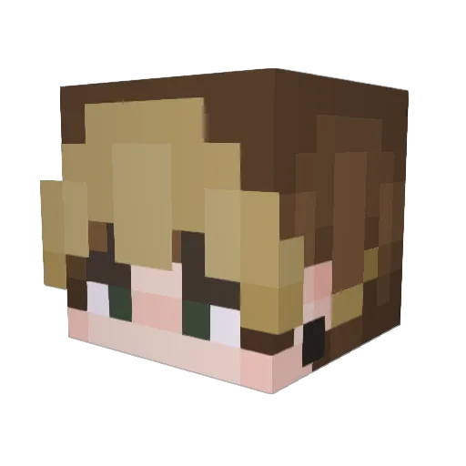 kazuyahohoho Minecraft avatar head, 3D render
