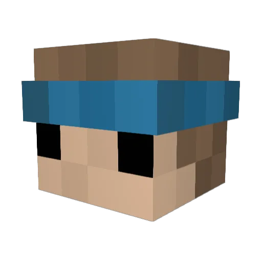 kb16 Minecraft avatar head, 3D render