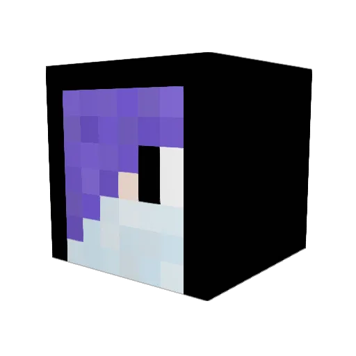 kb_1403 Minecraft avatar head, 3D render