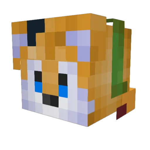 kbaijin_ Minecraft avatar head, 3D render