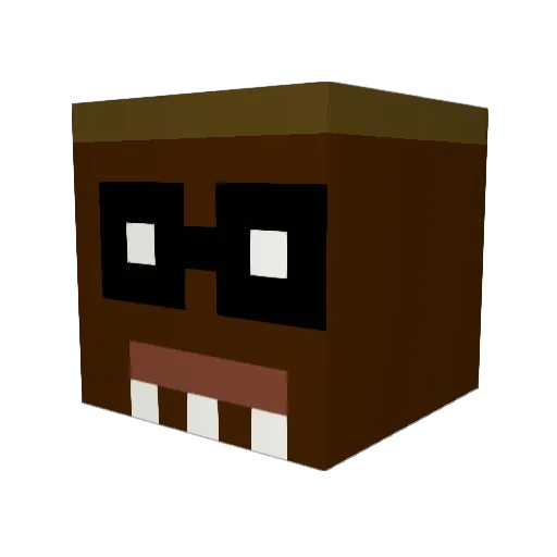 kbrsngh Minecraft avatar head, 3D render