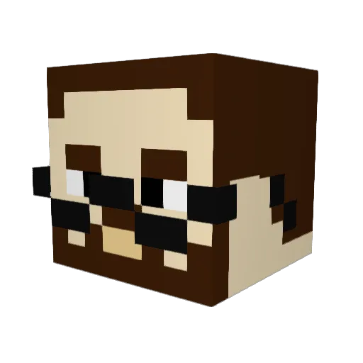 kc4d8 Minecraft avatar head, 3D render