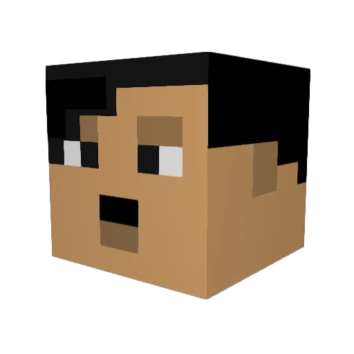 kcazzyz Minecraft avatar head, 3D render