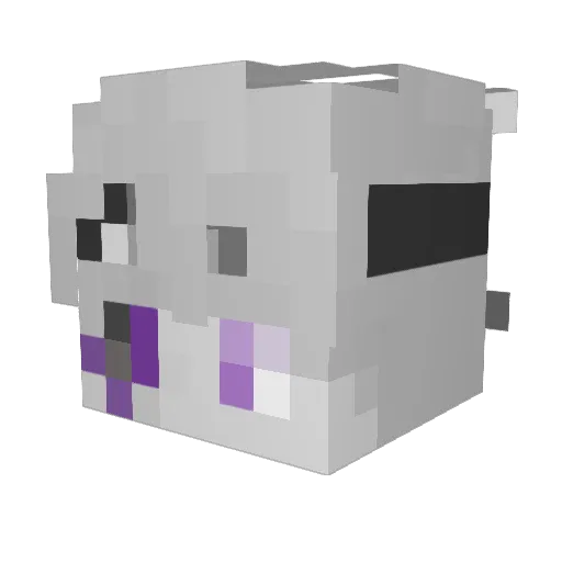 kcdu Minecraft avatar head, 3D render