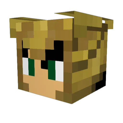 kchallen Minecraft avatar head, 3D render