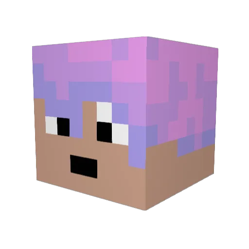 kchazzles Minecraft avatar head, 3D render