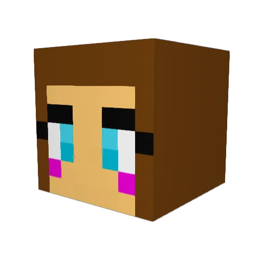 kchorses Minecraft avatar head, 3D render