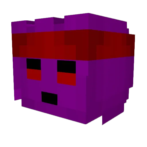 kcmel Minecraft avatar head, 3D render