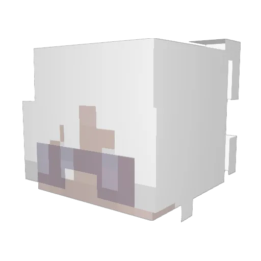 kcndomi Minecraft avatar head, 3D render