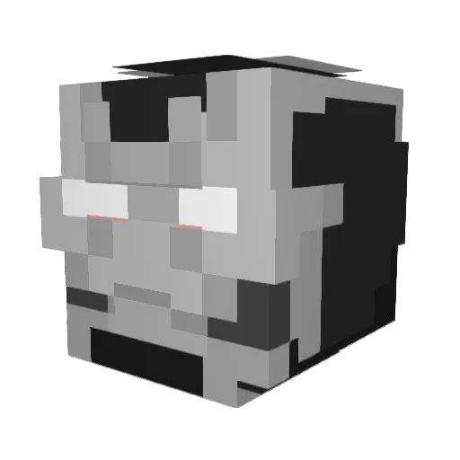 kcolzz Minecraft avatar head, 3D render