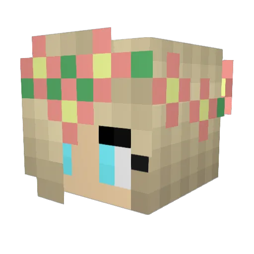 kcon500 Minecraft avatar head, 3D render
