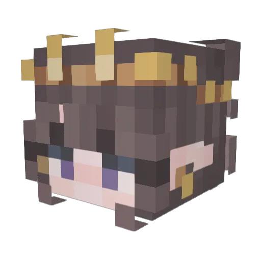 kcows Minecraft avatar head, 3D render