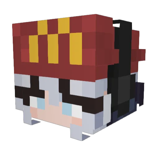 kcrazzy Minecraft avatar head, 3D render