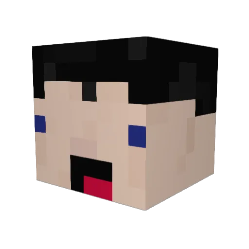 kcristello Minecraft avatar head, 3D render